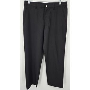 FOOTJOY‎ Pants Mens Size 36x31 Golf Flat Front Black Chino Tac Strip